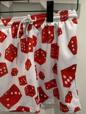 The Drip Shop - Kids Red Dice Print Shortsi